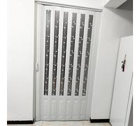 IBOWZ Porte Pliante, Porte accordéon coulissante Pliante multiplis, Taille personnalisée, Blanche, pour entrée, Salle de Bain, lit