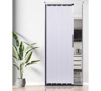 IBOWZ Porte Pliante, Porte accordéon en Aluminium avec Serrure, Blanche, Simple, Double, de sécurité, pour intérieur et extérieur