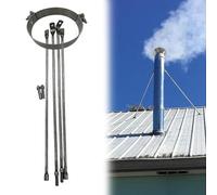 IBOWZ Support de Fixation pour cheminée extérieure, kit de Fixation Murale en Acier Inoxydable 304 avec Support en Forme d'anneau et 2 vis pour Une Installation Facile