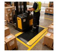 IBOWZ Tapis de Travail Robuste, Anti-Fatigue et antidérapant avec Bordure Jaune de sécurité, Tapis de Travail Ergonomique Antistatique pour Travailler Debout.