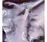 IBOWZ Tissus De Soie Tissu Jacquard en Soie Brocart satiné Motif Papillon Violet rêve Rayonne drapé Brillant Chemise à Manches Longues Couture Cheongsam Faux Tissu 150X50cm