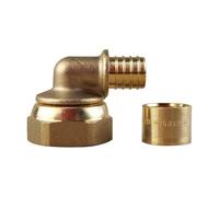 IBP Bänninger - Raccord à glissement - Coude PER à glissement Ø16 - Femelle écrou libre 3/4" (20/27) -