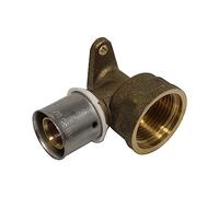 IBP Bänninger - Raccord à sertir - Coude avec base de fixation PER à sertir Ø20 - Femelle fixe 3/4" (20/27) -