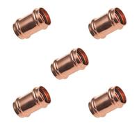 IBP Bänninger - Raccord Cuivre à sertir - Lot de 5 raccords cuivre à sertir Manchons Femelle Ø14