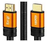 IBRA Câble HDMI 4K 1m - HDMI 2.0b 4K@60Hz Haute Vitesse par Ethernet en Nylon Tressé Supporte 3D/Retour Audio ORANGE
