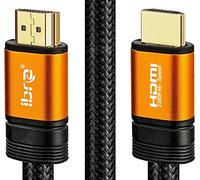 IBRA Câble HDMI 4K 2m - HDMI 2.0b 4K@60Hz Haute Vitesse par Ethernet en Nylon Tressé Supporte 3D/Retour Audio ORANGE
