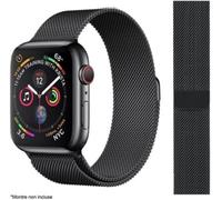 Ibroz - Bracelet Apple Watch 38/40/41mm Maille Noir