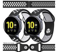 Ibroz - Bracelet Samsung/Huawei Sport 20mm Blanc+Gris X2