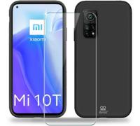 Ibroz - Coque Xiaomi Mi 10t Coque Noir + Verre Trempé