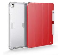 IBROZ Etui Coque Antichoc Compatible iPad 10.2" 2019 (7th Gen) + Smart Cover, Rouge