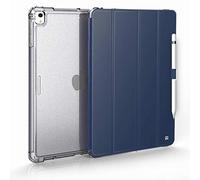 IBROZ Etui Coque Cover Renforcée iGuard Antichoc + Smart Cover Compatible iPAD AIR 10.5" 2019 (3rd Generation),iPAD AIR 10.5" (2017) (Bleu Marine)