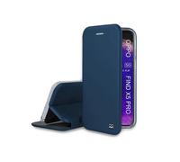 Ibroz Etui Folio en cuir bleu pour Oppo Find X5 Pro