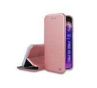 Ibroz Etui Folio en cuir rose gold pour Oppo Find X5 Pro