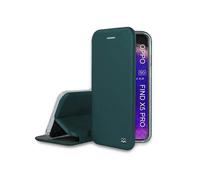 Ibroz Etui folio en cuir vert pour Oppo Find X5 Pro