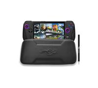 Ibroz Gaming Housse Rigide ROG Ally X Noir + Stylet - Étui EVA Antichoc Aspect Carbone - Rangement Chargeur et 5 Cartes SD - Stand intégré - Compatible ASUS ROG Ally X