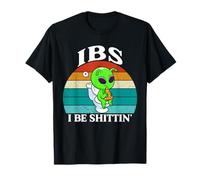 IBS I Be Shittin T-Shirt rétro Amusant Ailen Eating Pizza Smile-2 T-Shirt