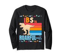 IBS is Awful Dinosaur Roarful Funny Irritable Syndrome de l'intestin Manche Longue