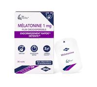 IBSA Pharma - FILMTEC® - Mélatonine 1mg - Endormissement rapide, détente - Fond en quelques secondes, sans eau - Boîte de 30 films, 1 mois - Complément alimentaire