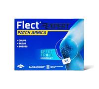 IBSA Pharma - FLECT'EXPERT - PATCH ARNICA - Bleus, coups, bosses - Effet Froid immédiat - Technologie Hydrogel - Boîte de 5 patchs - Dispositif médical