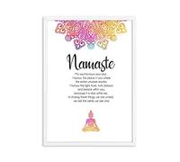 IBUKHSDGYIFH Namaste définition citation impression Zen Yoga mur Art toile peinture bouddha Mandala photo moderne minimaliste affiche maison chambre décor sans cadre-40x50cm