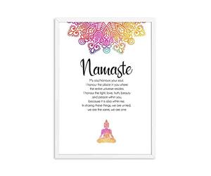 IBUKHSDGYIFH Namaste définition citation impression Zen Yoga mur Art toile peinture bouddha Mandala photo moderne minimaliste affiche maison chambre décor sans cadre-40x50cm