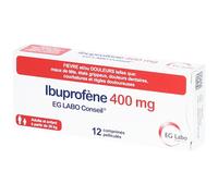 IBUPROFENE EG LABO CONSEIL 400 mg pour fièvre et/ou douleurs - Boîte 12 comprimés Comprimé(S) pc(s)