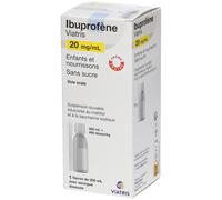IBUPROFENE VIATRIS 20MG/ML SIROP SANS SUCRE Suspension(S) Buvable(S) 200 ml