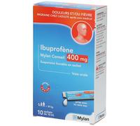 IBUPROFENE VIATRIS CONSEIL 400MG SUSPENSION BUVABLE SACHET Suspension(S) Buvable(S) 10 pc(s)