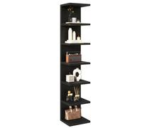 IBUYKE 7 Tier Wall Shelf Unit Floating Shelves,Lack Shelf for Wall Storage for Bedroom,Office,Bathroom Black WBC018B