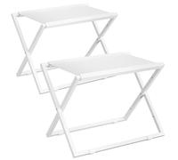 IBUYKE Luggage Rack for All Suitcase Sizes,Foldable Suitcase Stand,Metal Luggage Holder,Easy to Assemble for Bedroom Living Room Hotel,White TLR001W-2