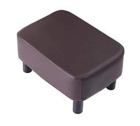 IBUYKE Petit Repose-Pieds en Cuir PU Repose-Pieds Ottoman Moderne Maison Salon Chambre Tabouret rectangulaire avec siège rembourré, Marron RF-BD209-C