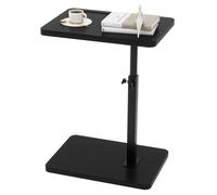 IBUYKE Table d’appoint, Hauteur réglable, 360 ° pivotant Bout de Canapé, C Form Tables Canapé, avec Fente pour téléphone et Tablette, Petite Table Basse pour Salon, Chambre, Noir TVT003B