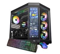 iBUYPOWER Y70TI Ordinateur de bureau de jeu avec étui à écran tactile Hyte, processeur AMD Ryzen 7 9800X3D, processeur NVIDIA GeForce RTX 5080 16 Go, RAM DDR5 RVB 32 Go, SSD 2 To, Windows 11 Home
