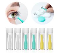 IBXWMNG 6 pièces Applicateur et dissolvant pour lentilles RGP, ventouse pour le retrait， pour une manipulation sûre et facile de vos lentilles de contact（3 couleurs）