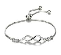 IBXWMNG Bracelet Femme Infini Initiales, un design ajustable, un cadeau pour une fille, symbolisant l'amour infini