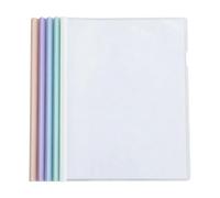 IBXWMNG Lot de 10 Couvertures de Rapport A4 en Plastique, Dossier de Reliure pour Feuilles A4, Couvertures de Reliure A4 avec Barre Coulissante pour Documents de Bureau