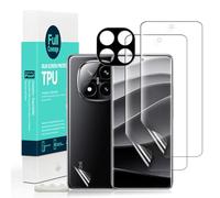 Ibywind 2 Pièce TPU Protection écran pour Xiaomi Redmi Note 14 Pro+ 5G/Redmi Note 14 Pro Plus 5G 6,67",film souple flexible,avec 1 Pièce Protection Caméra,1 Pièce Film Arrière,facile installer