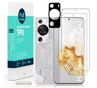 Ibywind Protecteur d'écran pour Huawei P60 Pro 4G（6.67",2 films en TPU souple,1 protecteur d'objectif de caméra,1 film en fibre de carbone Lecteur d'empreintes digitales,facile à installer