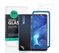 Ibywind Verre Trempé compatible avec Oppo Reno 4 5G avec Protection arrière Effet Fibre de Carbone,avec Une kit d'installation Facile