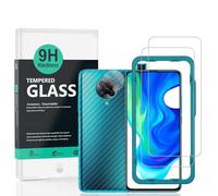 Ibywind Verre trempé de Protection pour POCO F2 Pro/Redmi K30 Pro [Paquet de 2] avec Protecteur D'écran de Caméra,Protection arrière Effet Fibre de Carbone,avec Une kit d'installation Facile
