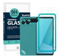 Ibywind Verre Trempé pour Sony Xperia 10 VII 5G,2 Pièces Dureté 9H Protecteurs d'écran et Protection Caméra,Facile à Installer,Support Déverrouillage Des Empreintes Digitales,Anti-bulle,Anti-éclat