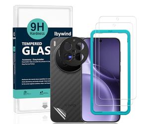 Ibywind Verre Trempé pour vivo X300 Pro 5G,2 Pièces Dureté 9H Protecteurs d'écran et Protection Caméra,Facile à Installer,Support Déverrouillage Des Empreintes Digitales,Anti-bulle,Anti-éclat