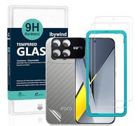 Ibywind Verre Trempé pour Xiaomi Poco F8 Pro 5G,2 Pièces Dureté 9H Protecteurs d'écran et Protection Caméra,Facile à Installer,Support Déverrouillage Des Empreintes Digitales,Anti-bulle,Anti-éclat