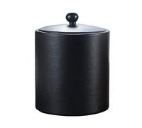 IC&EO Seau à Glace avec Couvercle Et Pinces,Pas De Fuites Isotherme Seau à Champagne Bac à Glaçons Refroidisseur à Vin Rafraîchisseur De Bouteille Fête Bar Plein Air Barbecues-Noir 14x19cm(6x7inch)