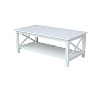IC International Concepts Hampton Table basse en bois massif Blanc