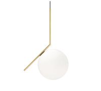 FLOS lampe à suspension IC S2 (Laiton brossé - Verre soufflé et métal)