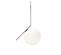 FLOS lampe à suspension IC S2 (Acier chromé - Verre soufflé et métal)
