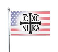 Ic Xc Nika Croix Christogramme Christianisme Orthodoxe Oriental Bannière 90X150Cm Avec Œillets Double Face Bannières Drapeaux Pour Vacances Clubs Fêtes