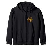 IC XC Nika Cross Christogramme Orthodoxe Chrétien Jésus Christ Sweat à Capuche