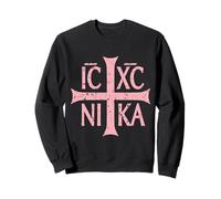IC XC Nika Cross Christogramme Orthodoxe Chrétienne Femme Fille Sweatshirt